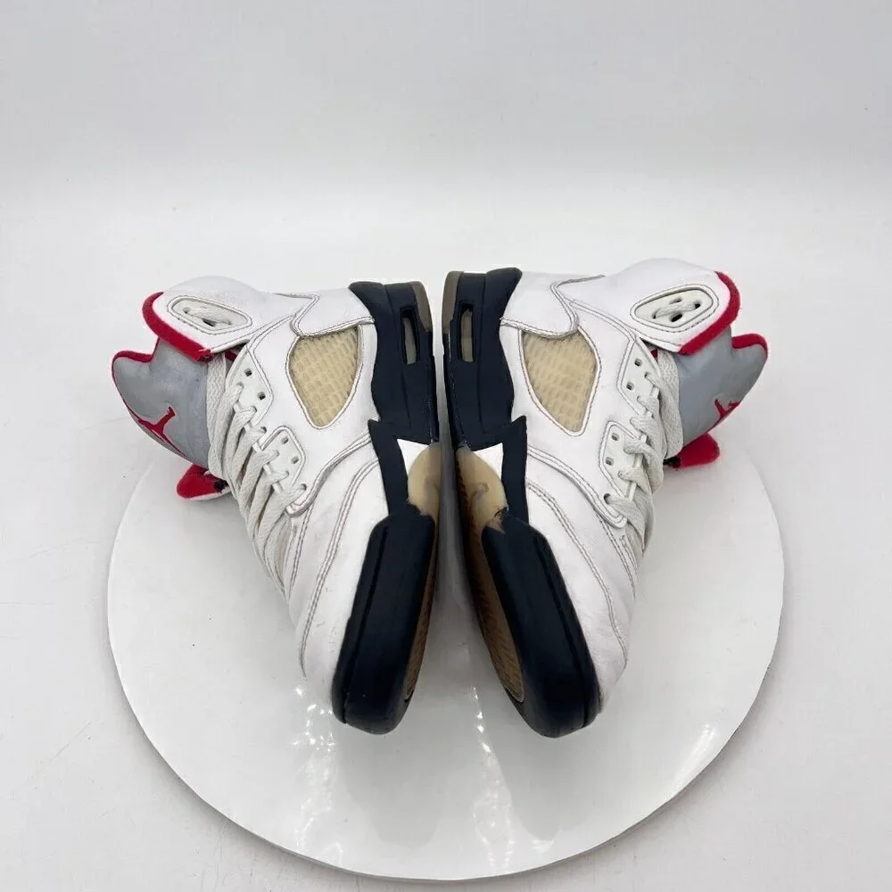 Nike Air Jordan 5 Youth Size 5.5Y Women 7 440888 102 Fire Red Basketball Shoes
